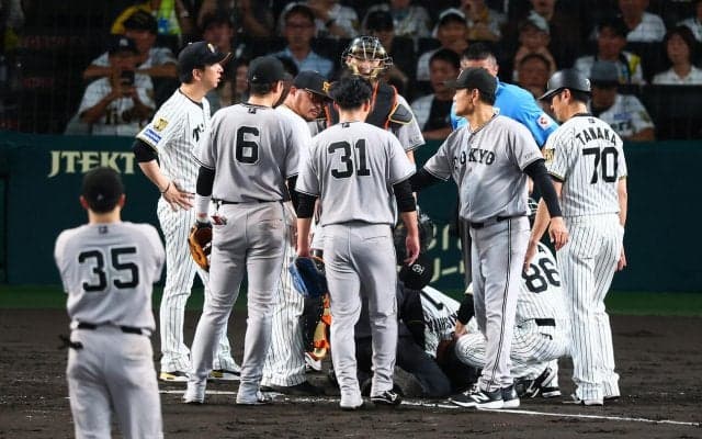【阪神】森下翔太死球で藤川球児監督が怒り　危険球にならず赤星続投…球審と長く話し込む