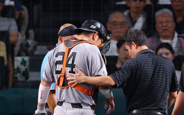 【巨人】右前腕打撲の大城卓三はどうなる？　村田コーチ「腫れがひどかった」出場は回復具合見て判