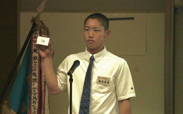 【高校野球】仙台育英・斎藤駿太主将「勝ちながら強く」気仙沼-仙台南の勝者と対戦　宮城抽選会