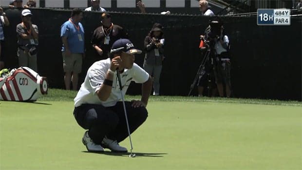 18H 松山英樹、14mのバーディートライ