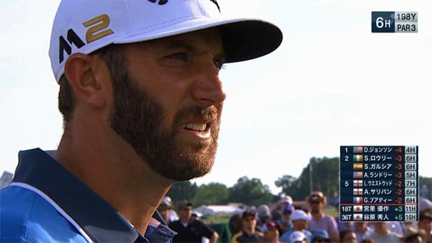 全米オープンゴルフ　首位争い D・ジョンソン 立ちはだかる難コースでスコアを伸ばせず苦戦