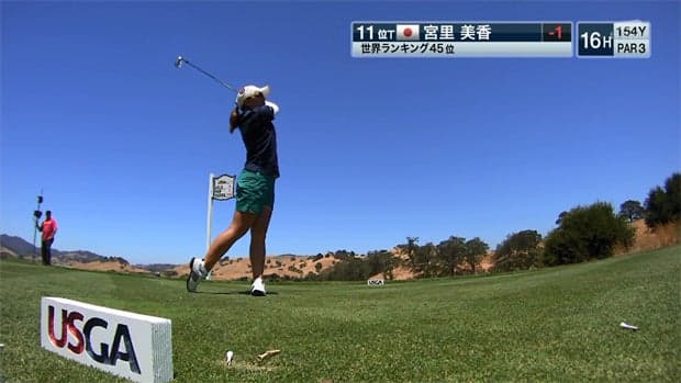 宮里美香 1stROUNDを-1でフィニッシュ 16H〜18Hハイライト