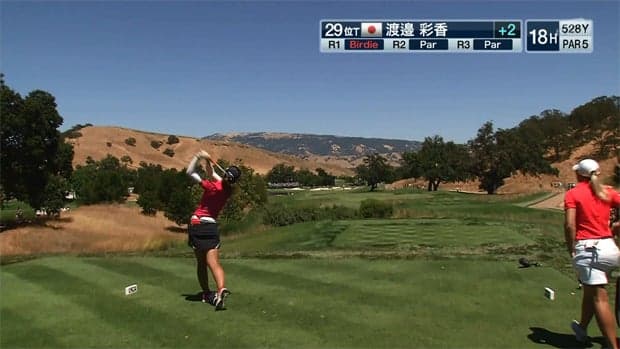 渡邉彩香 18HダブルボギーTotal+4でFinalROUND終了 18Hハイライト