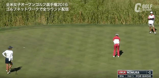 【全米女子OP】野村敏京2日目 9番Par5でロングパットを沈めてバーディ！