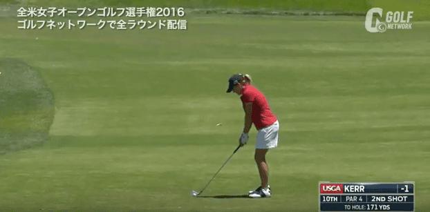 【全米女子OP】クリスティー・カー 10番Par4 残り171yからあわやイーグルのグッドショット