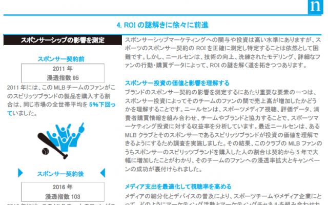 2017年のスポーツビジネストレンド vol.2 ROIの謎解きに徐々に前進