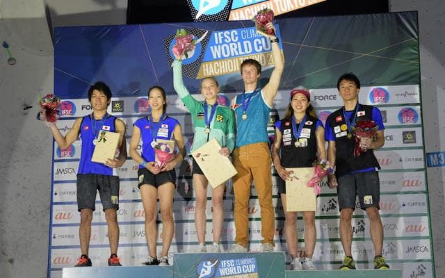日本勢男女4人が表彰台！「クライミングW杯・ボルダリング八王子」