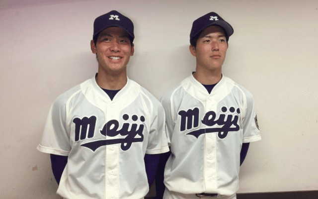 【ヒーローインタビュー】明治大学 越智達矢選手・森下暢仁選手