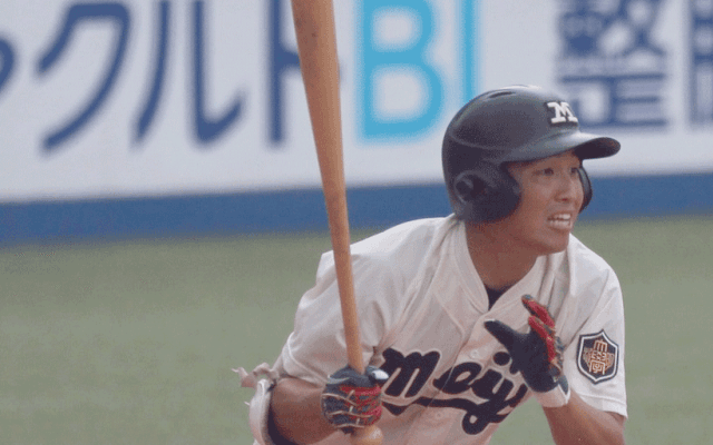 明大　４試合連続２桁安打！　齊藤、水野のリレーで法大に先勝