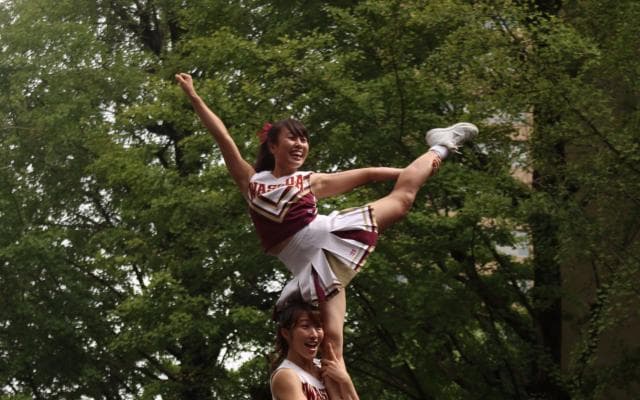 早大　百点満点の応援でワセダに勝利を