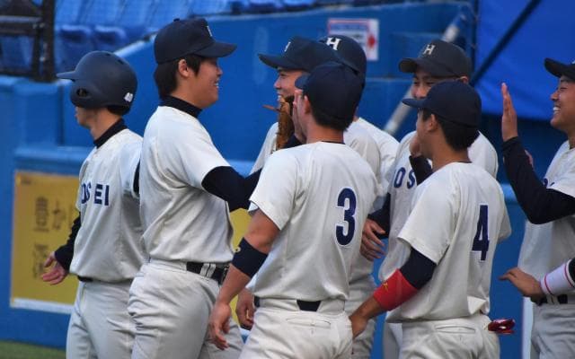 法大　延長タイブレークまでもつれる接戦！投手粘投で昨年秋に続く決勝進出を決めた！／フレッシュトーナメント