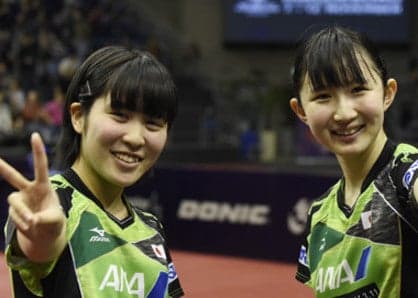 17歳「みうひな」が初ペアで初優勝。卓球若手はコンビも自由自在に