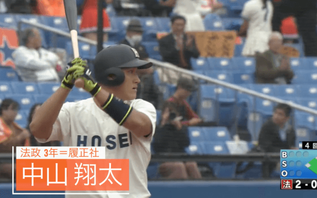 安打3位タイ 法政・中山翔太（履正社）【BIG6アワード 17秋】