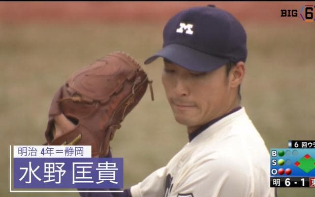 コントロール3位 明治・水野匡貴（静岡）【BIG6アワード 17秋】