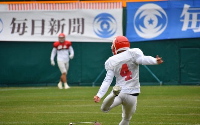 三菱電機杯第72回毎日甲子園ボウル〜日本大学記者会見及び甲子園球場練習