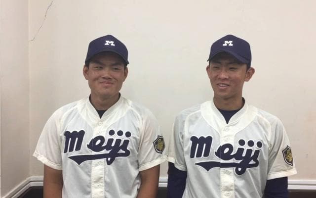 【ヒーローインタビュー】明治大学 磯村峻平（①中京大中京）・平塚大賀（④春日部共栄）