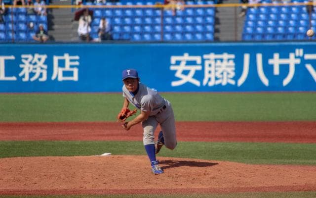 小林(3年/横浜翠嵐)要所を締める好投を見せるも得点が奪えず【東京大学野球部】