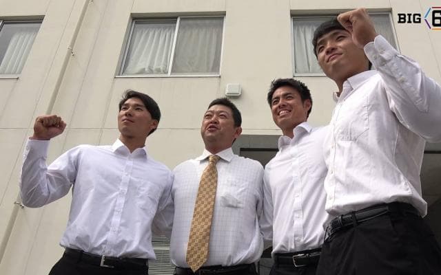 優勝インタビュー(1) 慶應義塾大学 河合大樹（④関西学院）・菊地恭志郎（④慶應志木）・郡司裕也（③仙台育英）