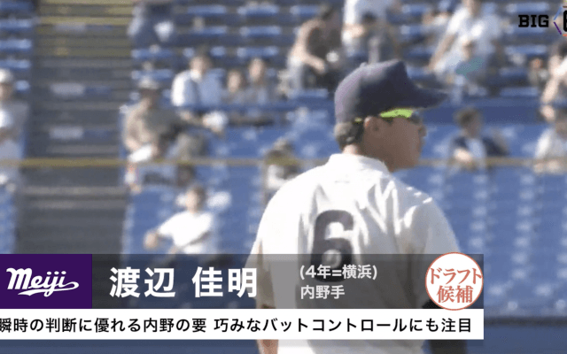 【プロ志望届提出選手プレー集 #5 】明治大学 渡辺佳明