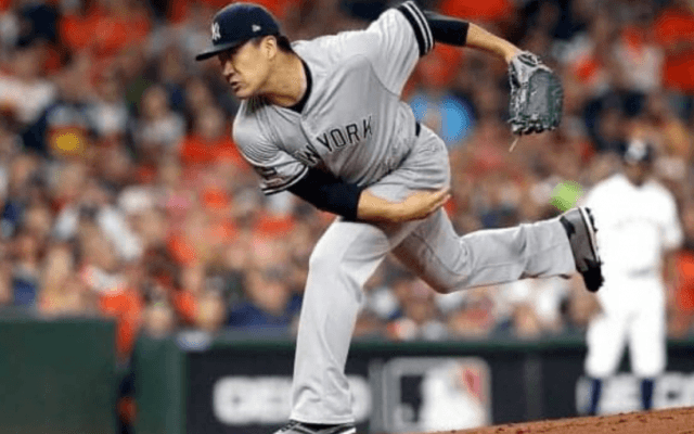 【MLB 優勝決定S】田中将大、味方美技も飛び出し5回まで1安打無失点の快投　ヤ軍は3点リードに