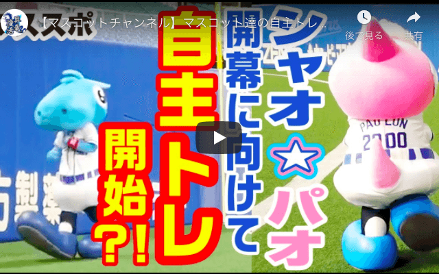 中日ドラゴンズのマスコットたちも開幕に向けて自主トレ！