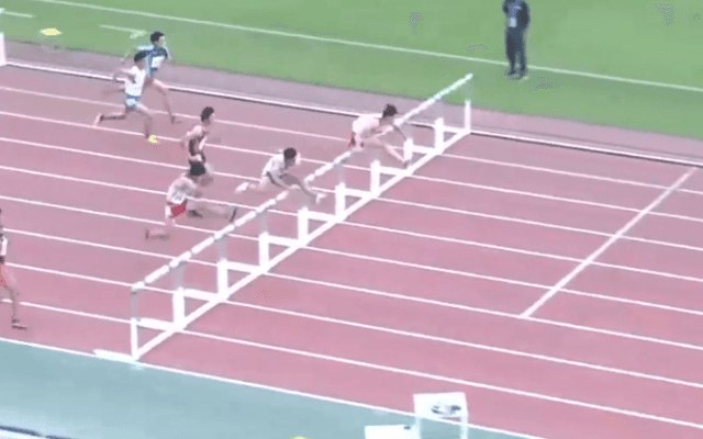 陸上競技（群馬）男子110mハードル決勝