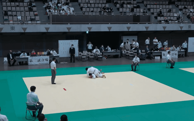 柔道（東京都）第二試合場　男子3年 3回戦(団体左)
