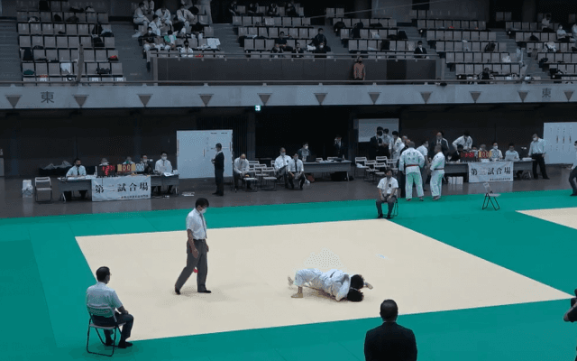 柔道（東京都）第二試合場　男子3年・女子3年 準決勝(73kg左.63kg.団体左)