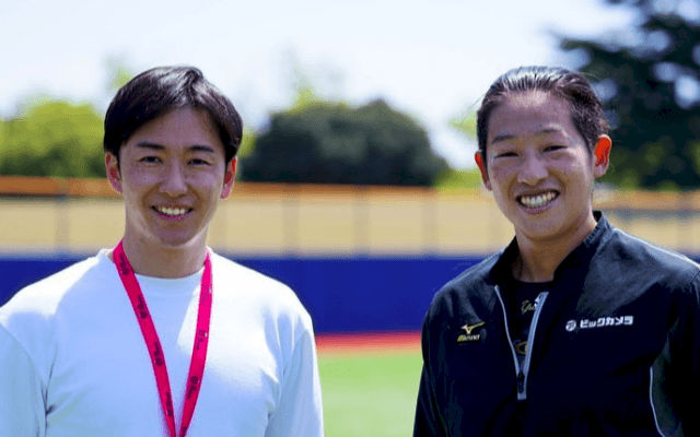 📸ハンカチ王子🤴斎藤佑樹がソフト上野由岐子と2S⚾︎「いい笑顔ですね❣️」の声