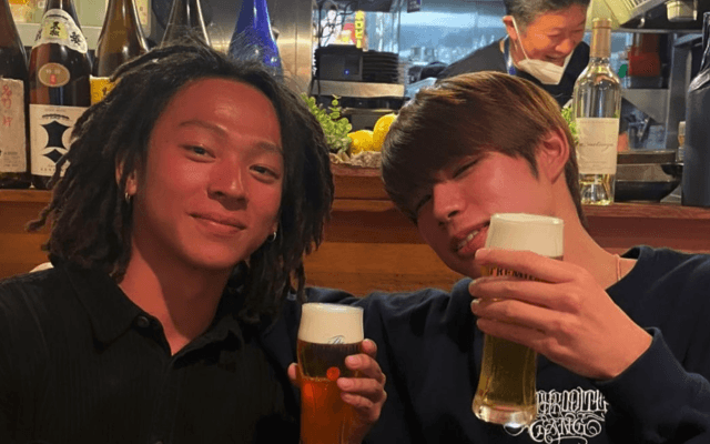 🌈堀米雄斗、平野歩夢と🍺ほろ酔い⁉️ツーショット