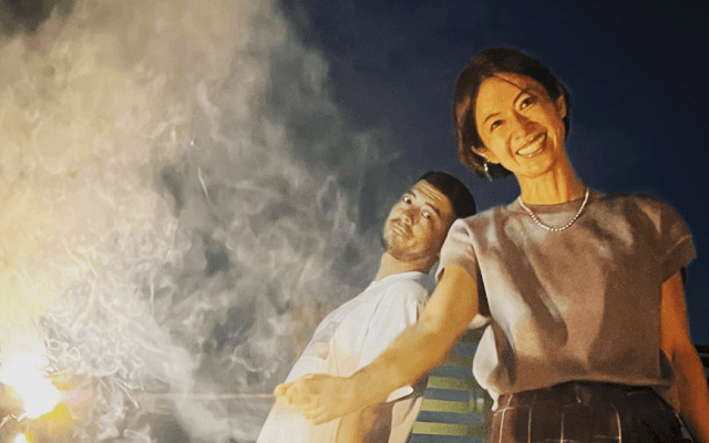 畑野ひろ子、夫・鈴木啓太と花火🎆夫婦ツーショット❤️