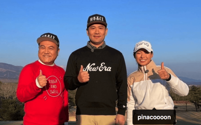 ⛳️渋野日向子、マー君＆ザキヤマと笑顔でラウンド⁉️