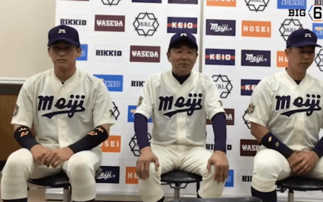 【ヒーローインタビュー】 明治大学 ​田中武宏監督・上田希由翔(④愛産大三河)・菅原謙伸(④花咲徳栄)