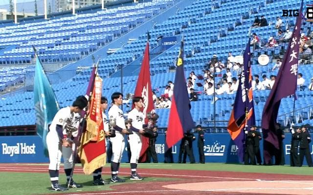 2023年春季リーグ閉会式/明治大学優勝記念撮影