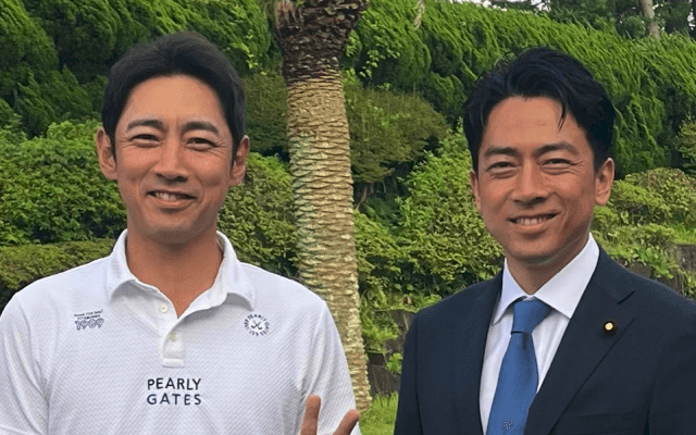 「似てる😊」「イケメン兄弟💖」小泉進次郎、兄・孝太郎と激レア✨2S❣️#一緒にゴルフしたかったな⛳️