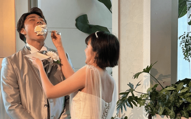 ソフトバンク松本裕樹、元SDN❤️妻・甲斐田樹里と挙式✨💍✨