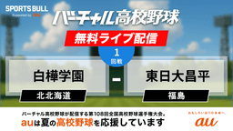 夏の甲子園
1回戦 白樺学園 - 東日大昌平