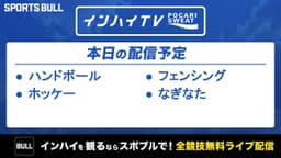 夏季インターハイ
フェンシングなど4競技
