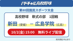 国民スポーツ大会 軟式の部1回戦
新田 - 広島学院