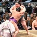 尊富士が今場所初白星　相手・白熊の腹部にくっきり手形　伊勢ケ浜親方の「何のために…」に奮起