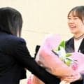 冬季五輪スケートの吉田雪乃選手、母校・盛岡工で涙の報告会