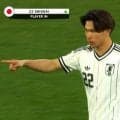「W杯に呼んでくれ」“異色のFW”塩貝健人、日本代表デビュー戦で即アシスト！伊東純也の決勝点を生んだ“極上タッチ”にSNS沸騰「引っ張られながらよく落とした」