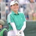 初日からスマイル全開！　渋野日向子、今季日本初出場の初日はパー発進　同組の竹田麗央、小祝さくらはバーディー