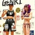 【K－1】初参戦Melty輝がRISE時代と同じ顔プリント水着＆オリシャンで須藤元気Ｐ誘惑