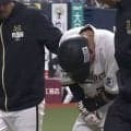 オリ杉澤龍、死球に悶絶　その場で倒れ込み場内騒然…途中交代、打率.385と好調