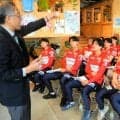 「湯本温泉で疲労回復を」サッカーいわきFCの新加入選手が効用学ぶ