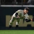 【阪神】福島圭音がハッスルプレー　飛球を追って左翼フェンスに激突もプレー続行