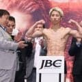 互いに笑顔…井上尚弥ＶＳ中谷潤人ともに計量一発クリア　５・２歴史的一戦へ臨戦態勢