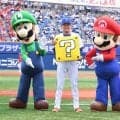 ＤｅＮＡ　マリオが衝撃始球式　ノーバンならずも抜群コントロールにスタンド感嘆　ピーチ姫の前で輝き放つ