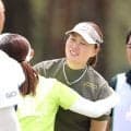 ９８ヤードの１５番でバーディー奪取　福山恵梨は単独首位でホールアウト「優勝したい気持ちが一番強い」